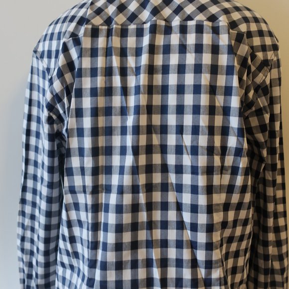 DOUBLJU BLUE/WHITE/GRAY PLAID SHIRT XL* - Picture 6 of 8